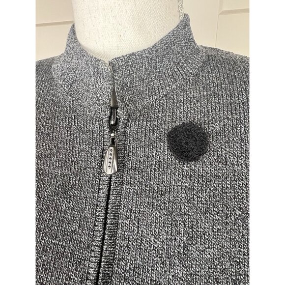 J.S.S. Gray Santana Knit Sweater With Crocheted Appliqué Women's Size S Classic - Picture 2 of 7